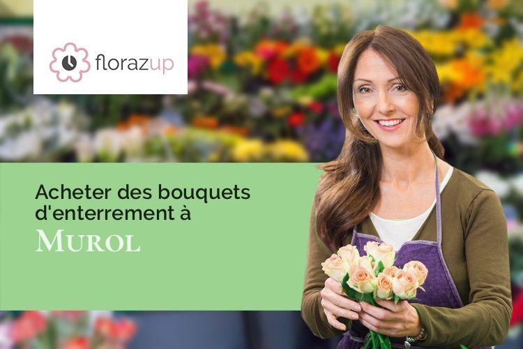 couronnes de fleurs pour un deuil à Murol (Puy-de-Dôme/63790)