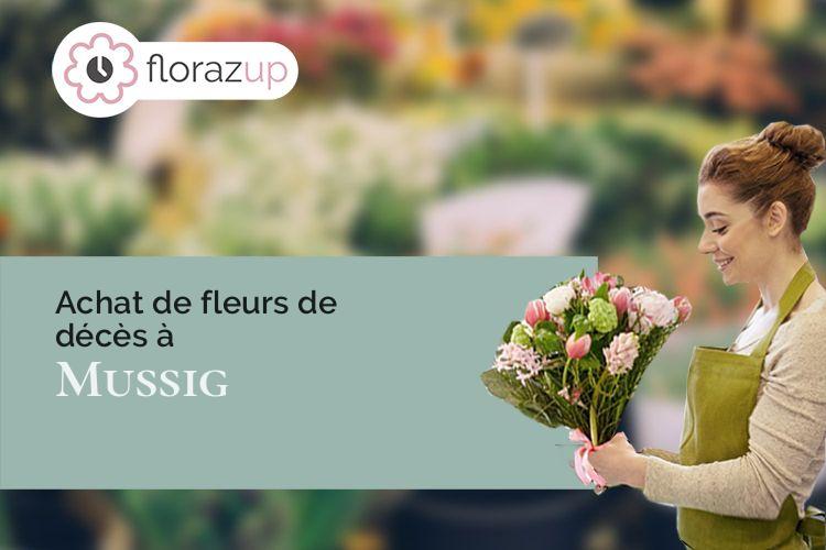 compositions de fleurs pour un enterrement à Mussig (Bas-Rhin/67600)