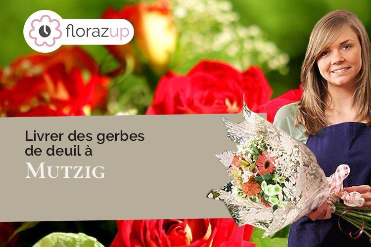 fleurs deuil pour une crémation à Mutzig (Bas-Rhin/67190)