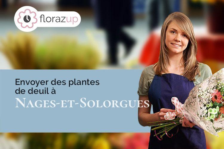 fleurs deuil pour des obsèques à Nages-et-Solorgues (Gard/30114)