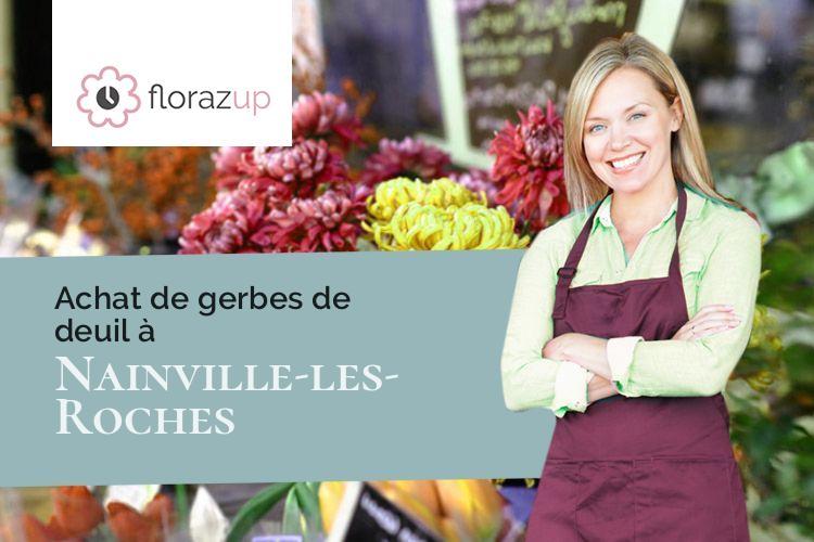 créations florales pour un enterrement à Nainville-les-Roches (Essonne/91750)