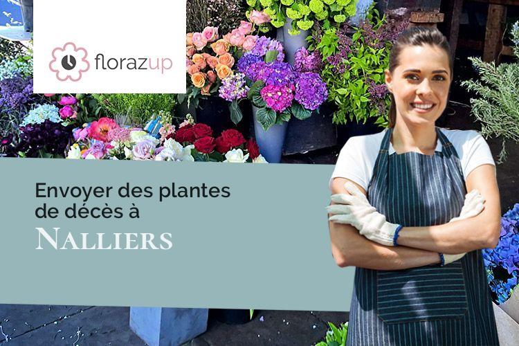 coeurs de fleurs pour un deuil à Nalliers (Vienne/86310)