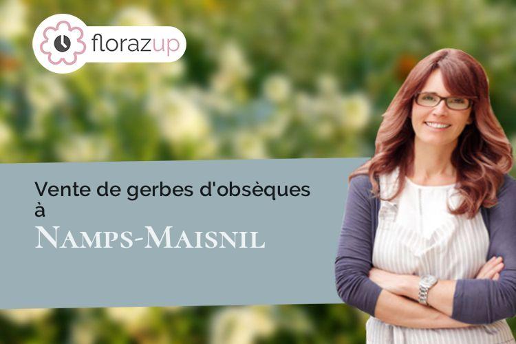 compositions de fleurs pour une crémation à Namps-Maisnil (Somme/80290)