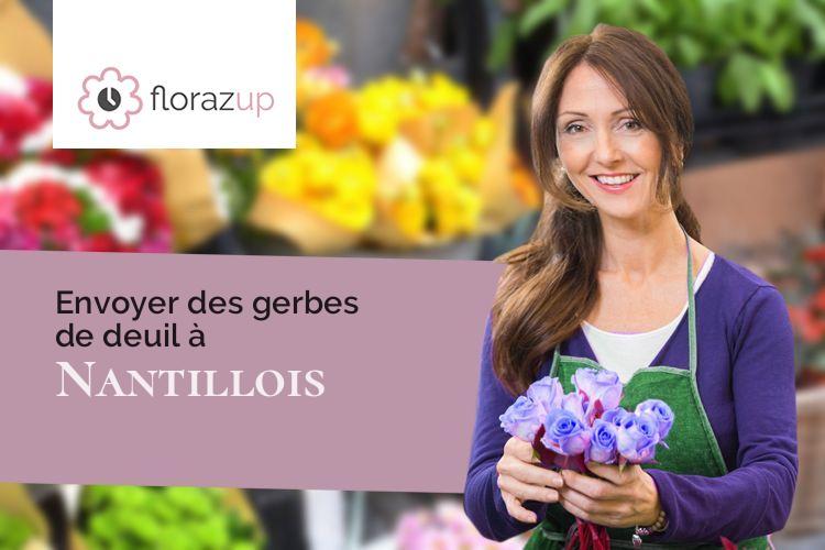 coeurs de fleurs pour un décès à Nantillois (Meuse/55270)
