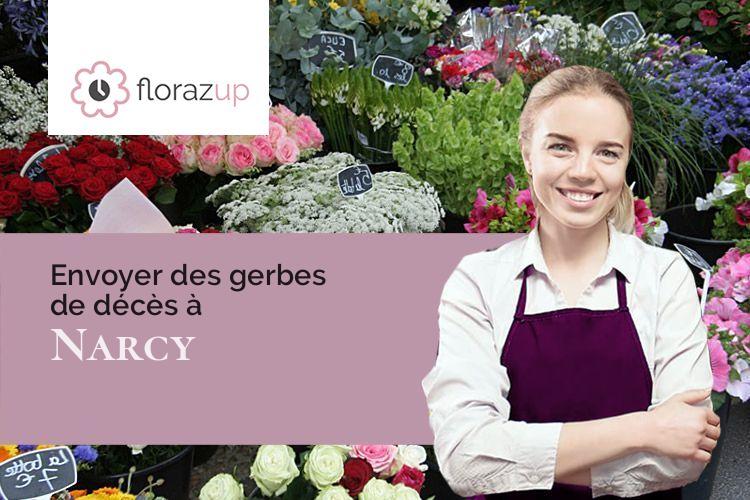 créations de fleurs pour un deuil à Narcy (Haute-Marne/52170)