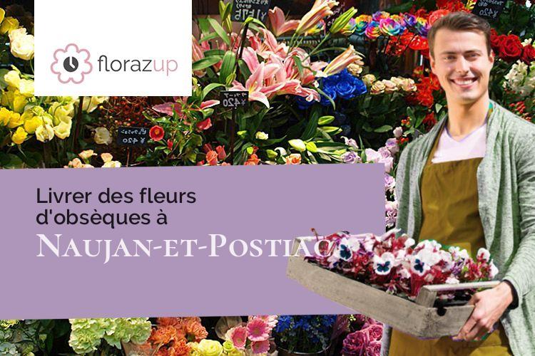 compositions de fleurs pour un enterrement à Naujan-et-Postiac (Gironde/33420)