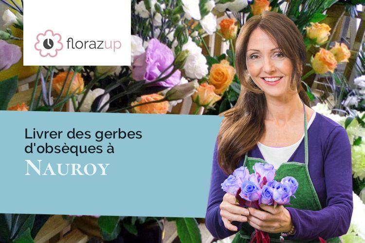 compositions florales pour des obsèques à Nauroy (Aisne/02420)