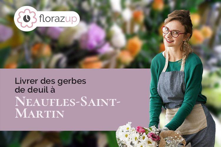couronnes florales pour un enterrement à Neaufles-Saint-Martin (Eure/27830)
