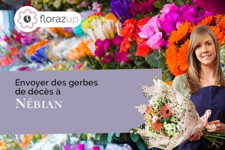 couronnes de fleurs pour une crémation à Nébian (Hérault/34800)