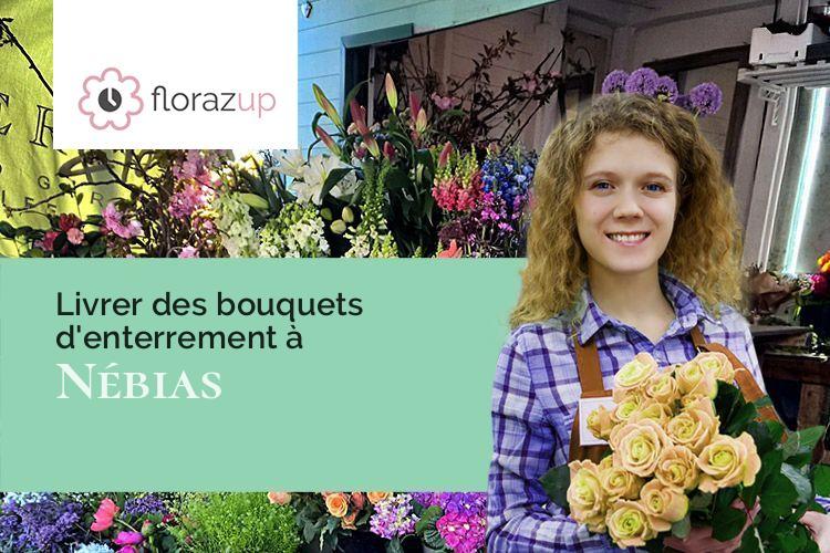 fleurs deuil pour un enterrement à Nébias (Aude/11500)