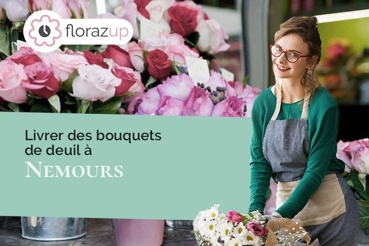 couronnes de fleurs pour un enterrement à Nemours (Seine-et-Marne/77140)