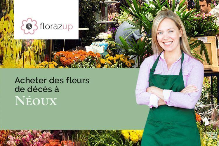 couronnes florales pour un enterrement à Néoux (Creuse/23200)