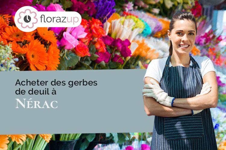 gerbes de fleurs pour un enterrement à Nérac (Lot-et-Garonne/47600)