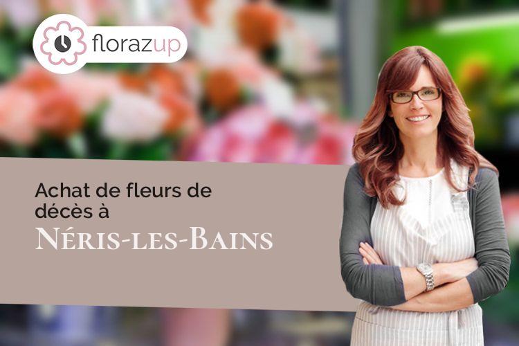 créations florales pour des funérailles à Néris-les-Bains (Allier/03310)