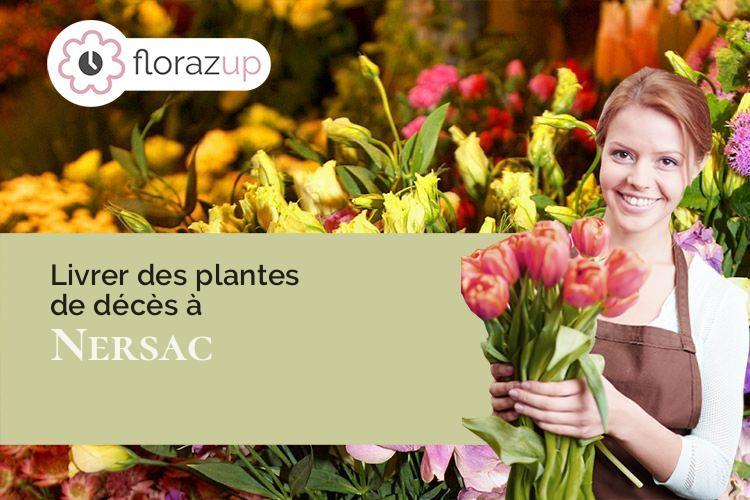 gerbes de fleurs pour un enterrement à Nersac (Charente/16440)