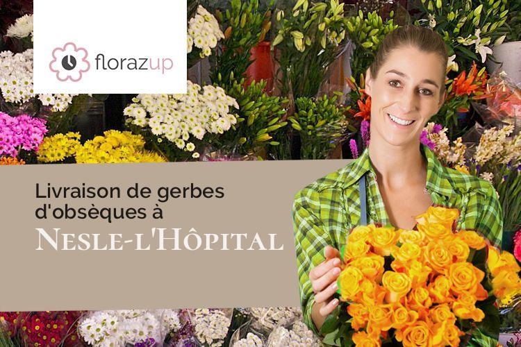 compositions florales pour une crémation à Nesle-l'Hôpital (Somme/80140)