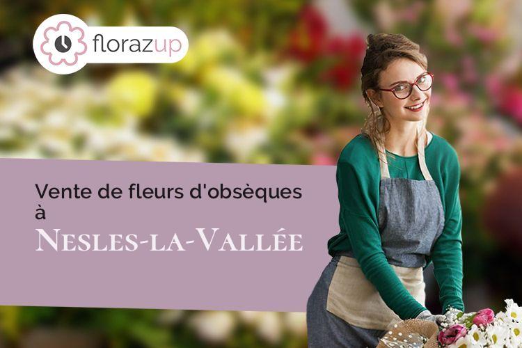 couronnes florales pour des obsèques à Nesles-la-Vallée (Val-d'Oise/95690)