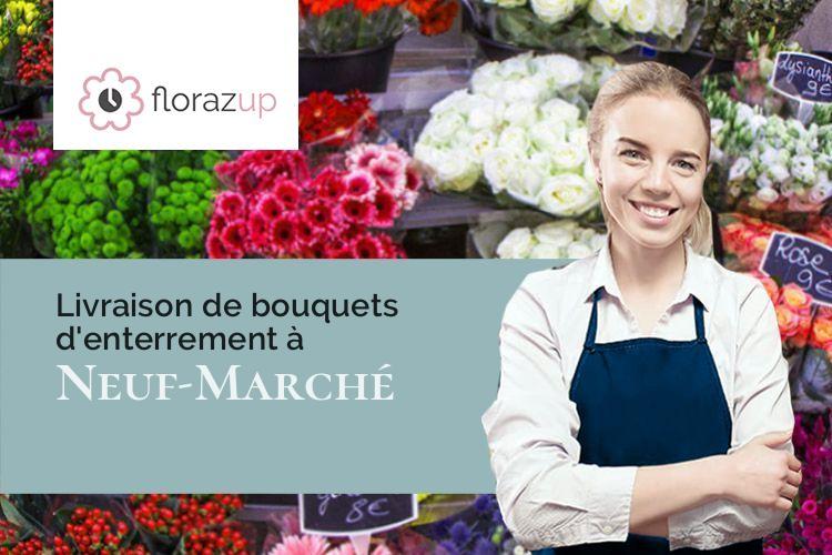 gerbes de fleurs pour une crémation à Neuf-Marché (Seine-Maritime/76220)