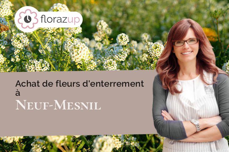 coeur de fleurs pour des funérailles à Neuf-Mesnil (Nord/59330)