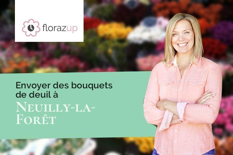 créations de fleurs pour un enterrement à Neuilly-la-Forêt (Calvados/14230)