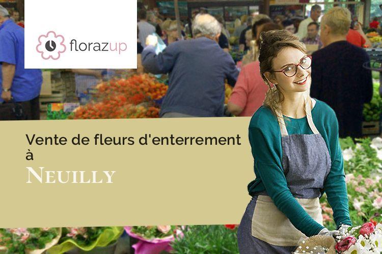 couronnes de fleurs pour des obsèques à Neuilly (Nièvre/58420)