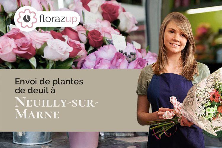 coeur de fleurs pour des funérailles à Neuilly-sur-Marne (Seine-Saint-Denis/93330)