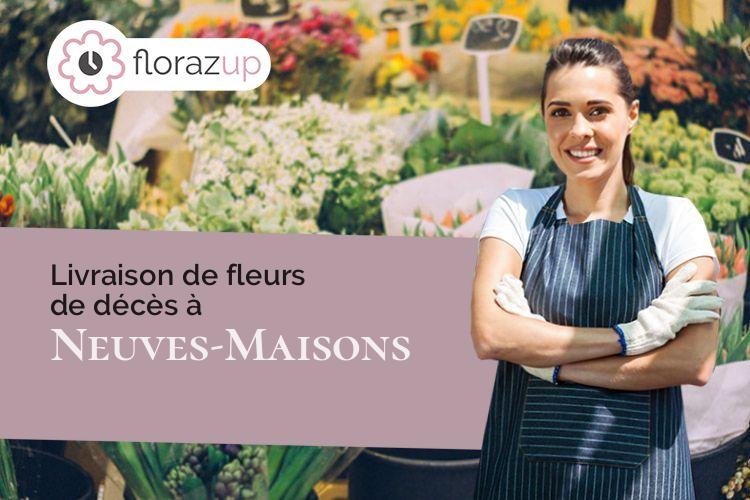 couronnes de fleurs pour un deuil à Neuves-Maisons (Meurthe-et-Moselle/54230)