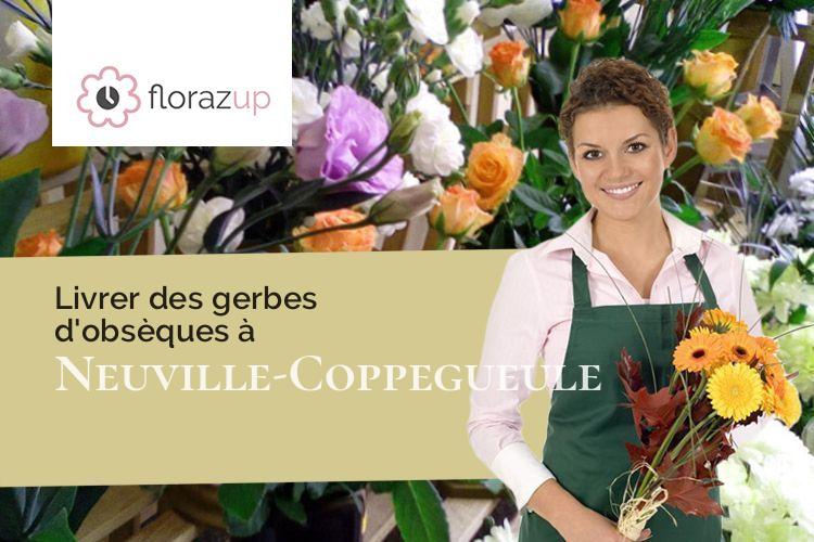 coeurs de fleurs pour des obsèques à Neuville-Coppegueule (Somme/80430)