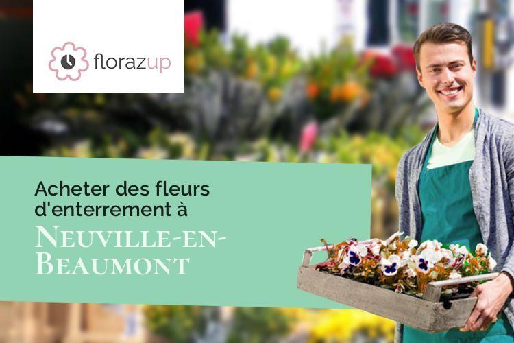 bouquets de fleurs pour un enterrement à Neuville-en-Beaumont (Manche/50250)