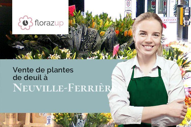 couronnes de fleurs pour un décès à Neuville-Ferrières (Seine-Maritime/76270)