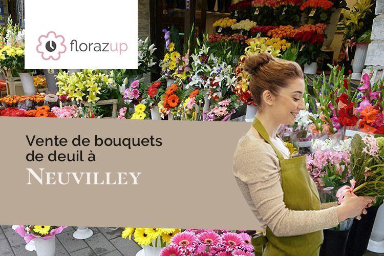 couronnes florales pour un deuil à Neuvilley (Jura/39800)