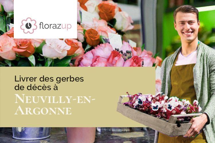 coeurs de fleurs pour des obsèques à Neuvilly-en-Argonne (Meuse/55120)