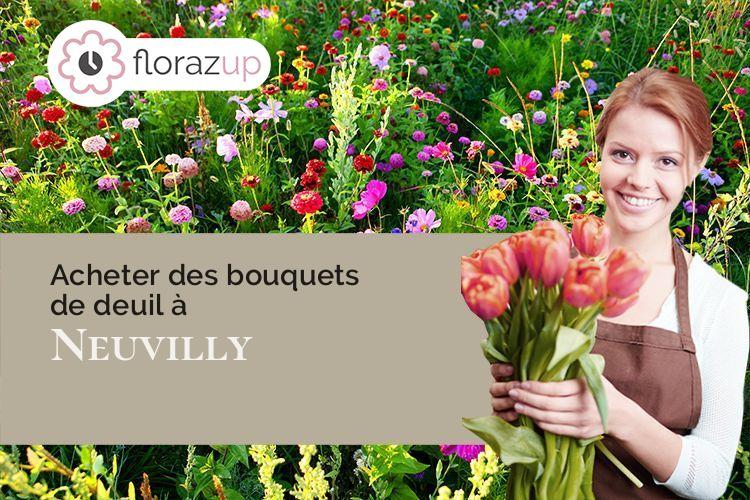 couronnes florales pour un décès à Neuvilly (Nord/59360)