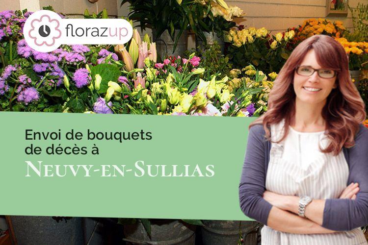 couronnes florales pour des funérailles à Neuvy-en-Sullias (Loiret/45510)