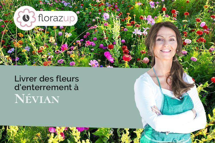 croix de fleurs pour un enterrement à Névian (Aude/11200)