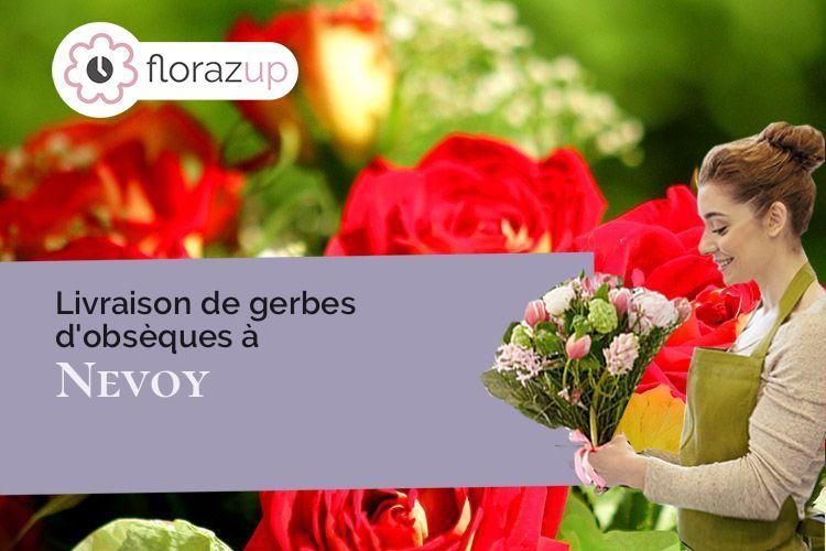 créations florales pour un décès à Nevoy (Loiret/45500)