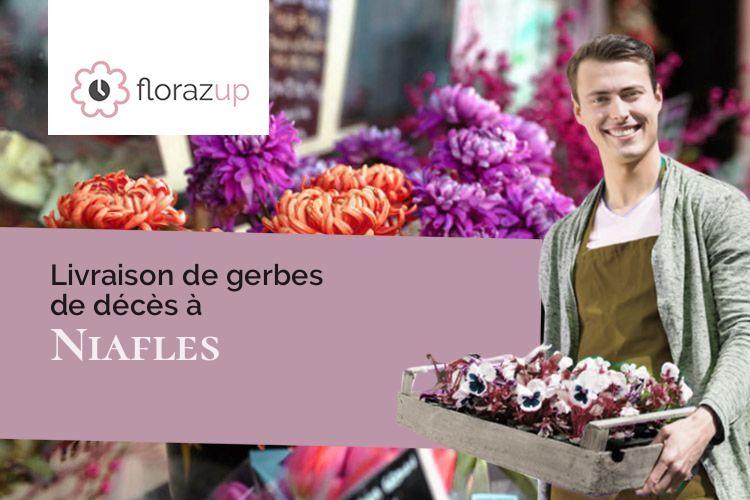 compositions florales pour des obsèques à Niafles (Mayenne/53400)