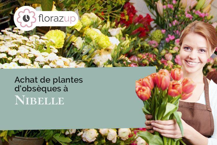 compositions florales pour des funérailles à Nibelle (Loiret/45340)