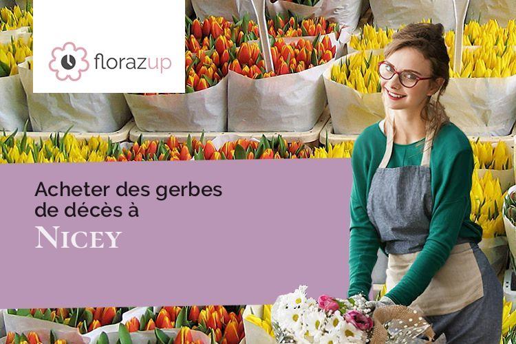 gerbes de fleurs pour des obsèques à Nicey (Côte-d'Or/21330)
