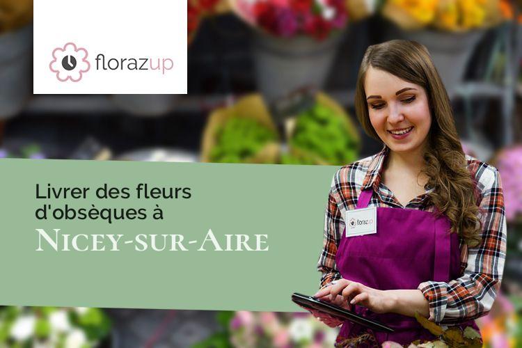 croix de fleurs pour une crémation à Nicey-sur-Aire (Meuse/55260)