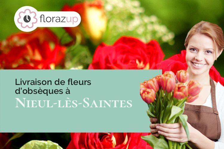 compositions de fleurs pour des funérailles à Nieul-lès-Saintes (Charente-Maritime/17810)