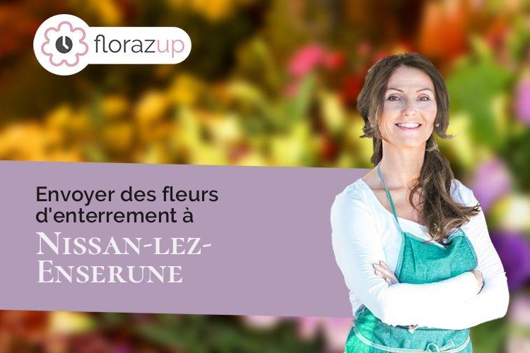 gerbes de fleurs pour un décès à Nissan-lez-Enserune (Hérault/34440)