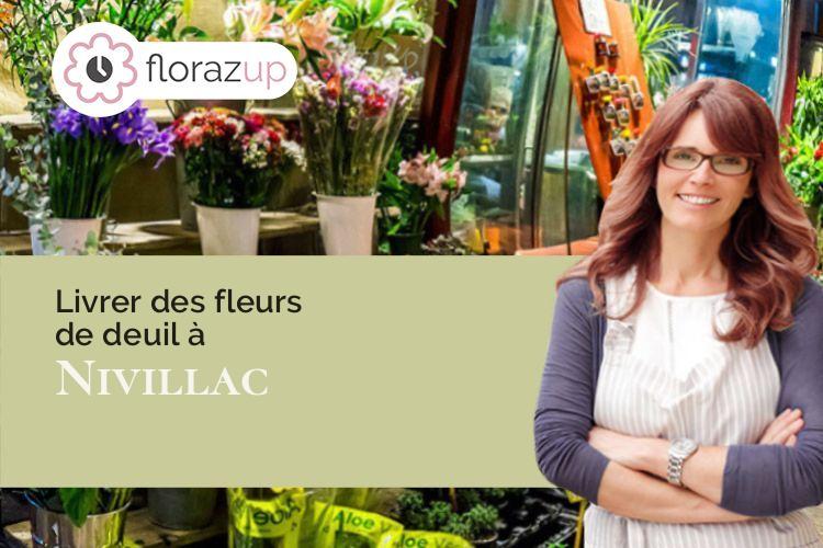 créations florales pour un deuil à Nivillac (Morbihan/56130)