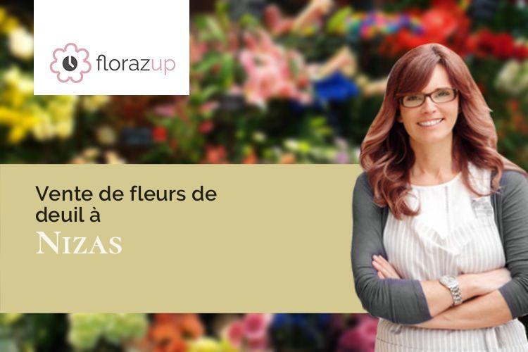 gerbes de fleurs pour des funérailles à Nizas (Gers/32130)