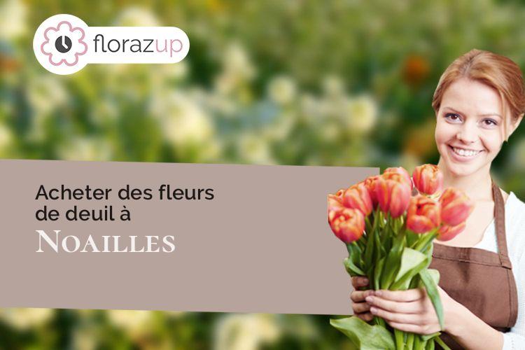 coeur de fleurs pour un deuil à Noailles (Oise/60430)