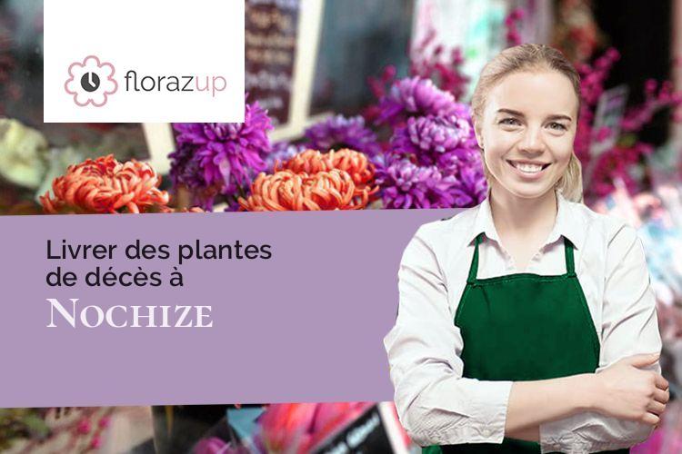 couronnes florales pour un deuil à Nochize (Saône-et-Loire/71600)