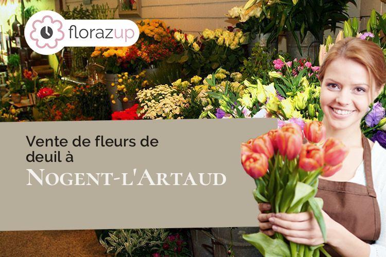 fleurs deuil pour des obsèques à Nogent-l'Artaud (Aisne/02310)