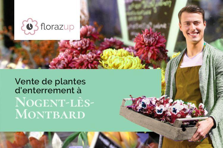 compositions florales pour un enterrement à Nogent-lès-Montbard (Côte-d'Or/21500)