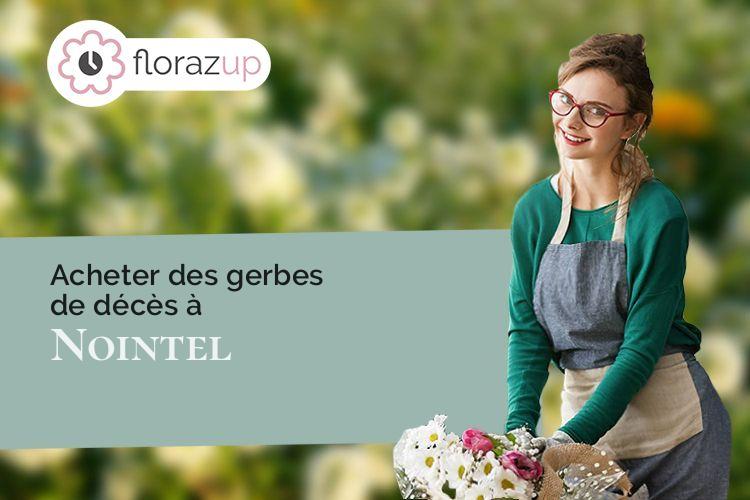 gerbes de fleurs pour des funérailles à Nointel (Oise/60600)