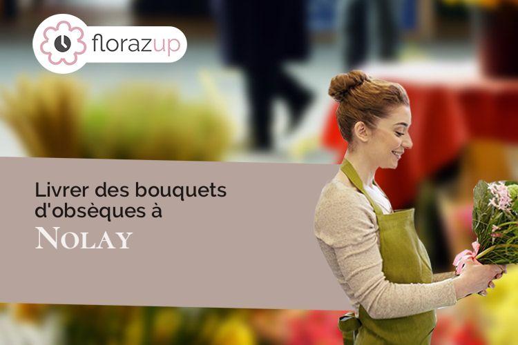 coeur de fleurs pour des obsèques à Nolay (Côte-d'Or/21340)